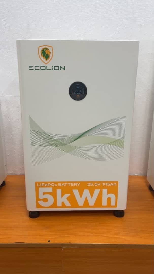 Ecolion 5kWh LiFePO4 battery, front view