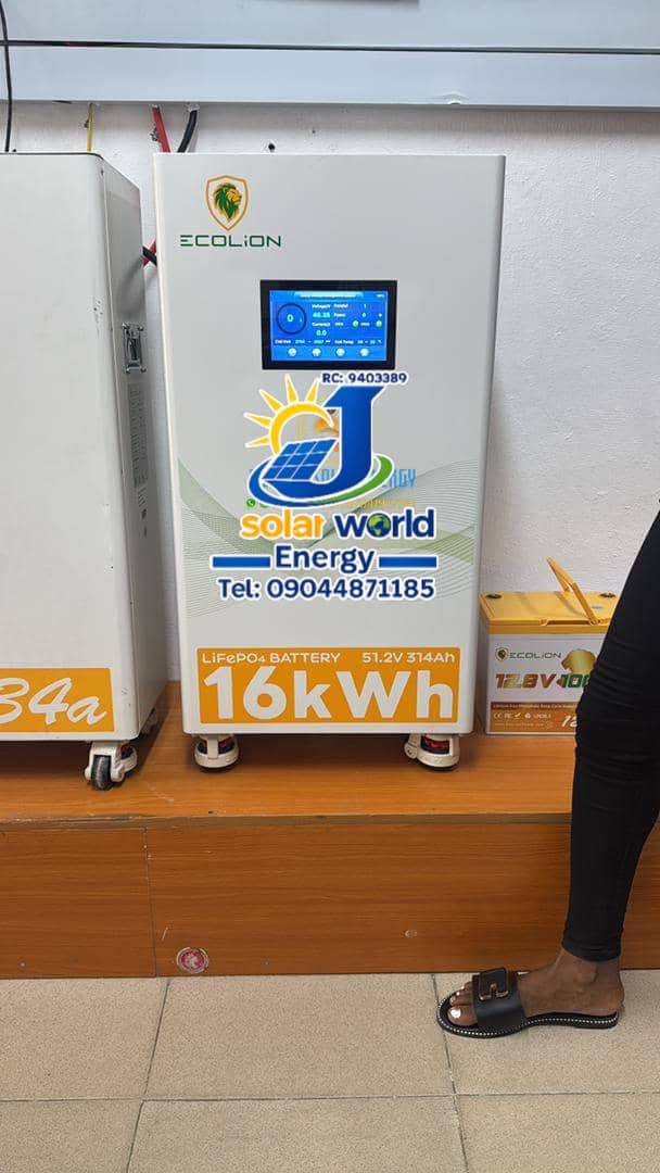 Ecolion 16kWh 51.2V 314Ah LiFePO4 battery on wheels
