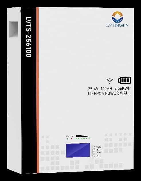 LVTOPSUN LVTS-256100 25.6V 100Ah 2.56kWh LiFePO4 power wall with Wi-Fi