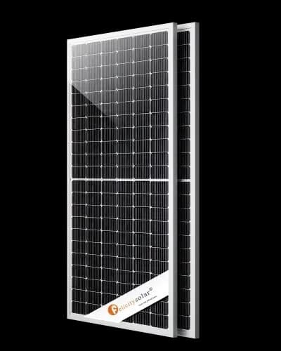 Two Felicity 550W monocrystalline half-cell solar panels