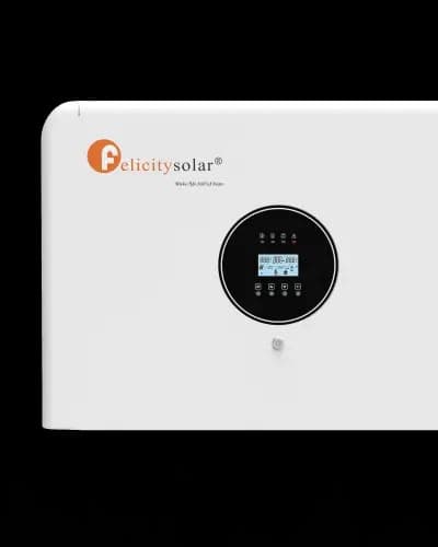 Top of the Felicity AI100-8048 all-in-one solar system, with its round display