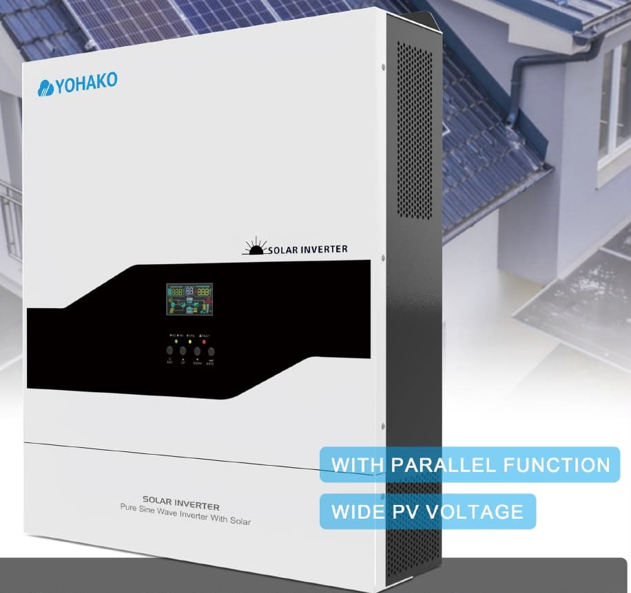 Yohako high-frequency hybrid solar inverter with parallel function and wide PV voltage