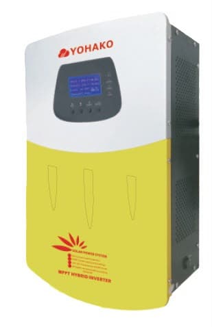 Yohako MPPT hybrid inverter with a yellow lower half