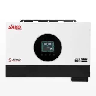 Sako SUNPOLO hybrid inverter with a round display