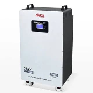 Sako 51.2V 17.5kWh lithium battery on wheels, with carry handles